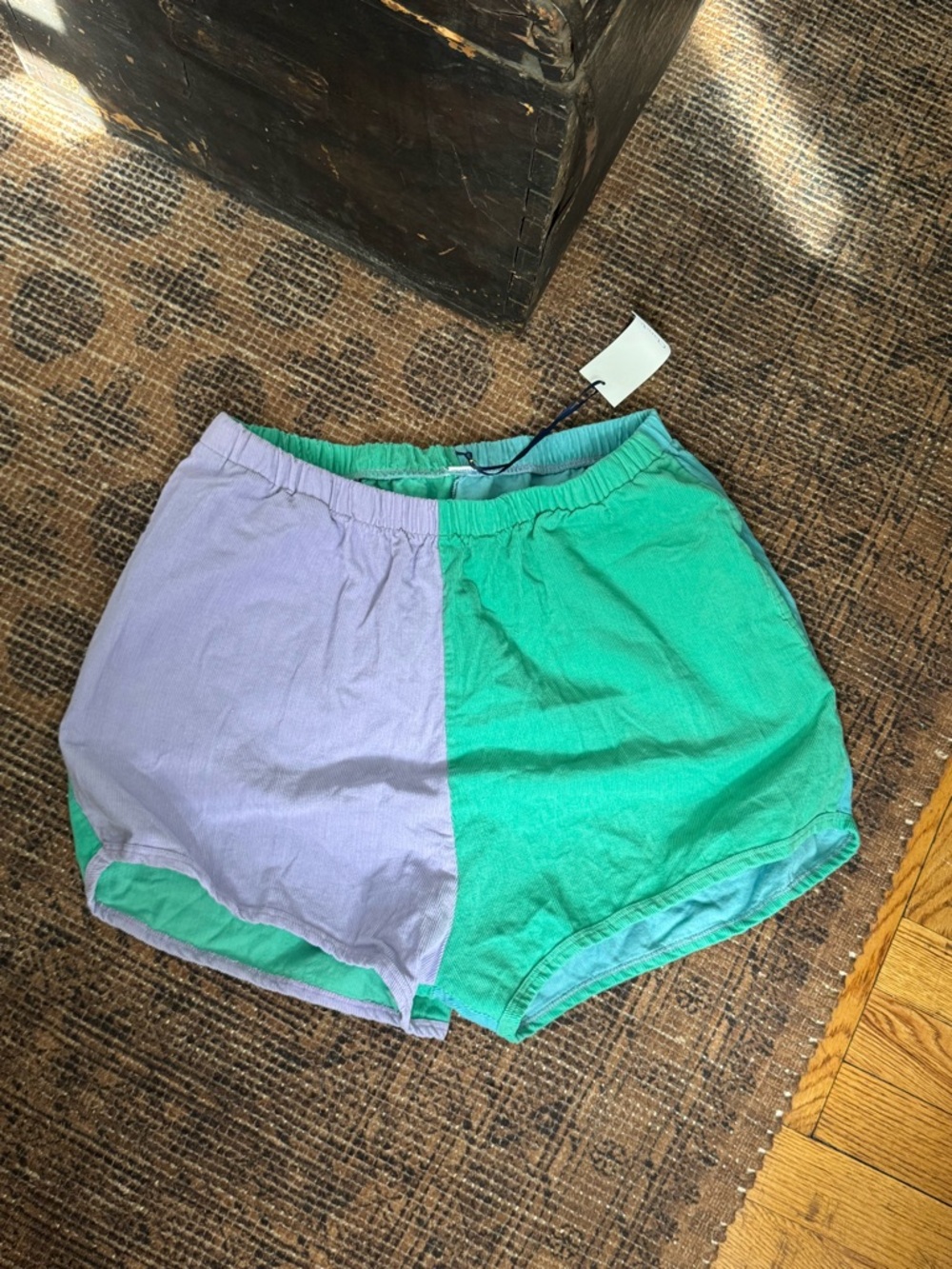 Clare V. St. Martin Shorts Two-Tone Lavender and Mint Women’s Casual